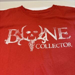 Bone Collector Men’s XL Red T Shirt Skull Antlers Hunting Graphic Tee Cotton